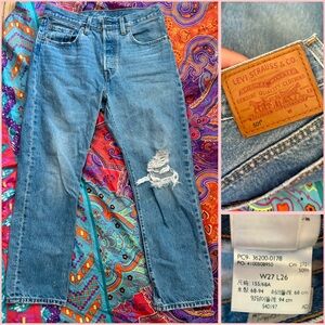 Levi's Classic Blue Ripped Jeans